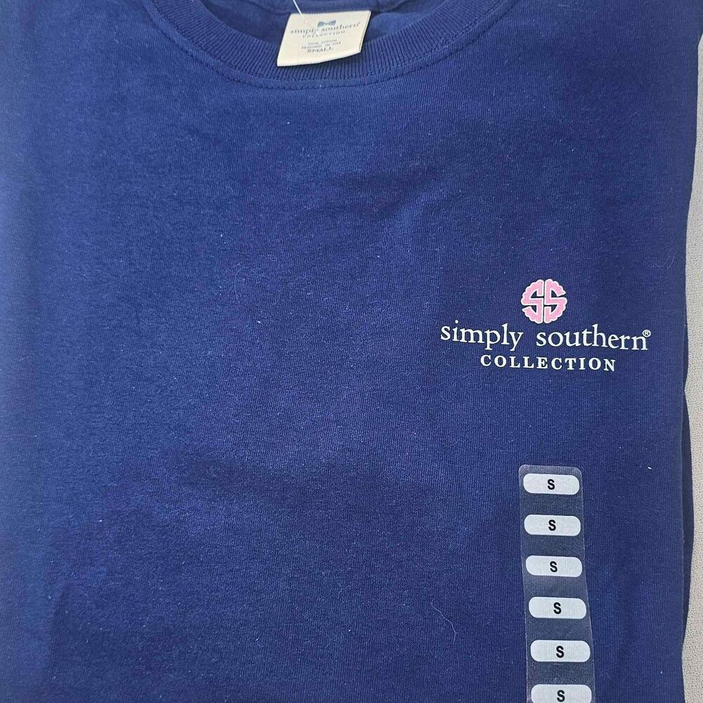 Simply Southern Long Sleeved Women's Blue Shirt - WOMEN'S SIZE SMALL - Picture 2 of 4